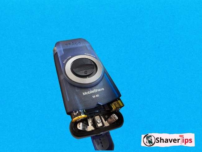 Back side of Braun Pocket Foil Shaver