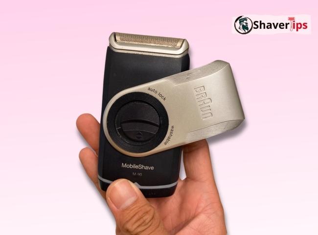 Braun M90 cover side shown on hand