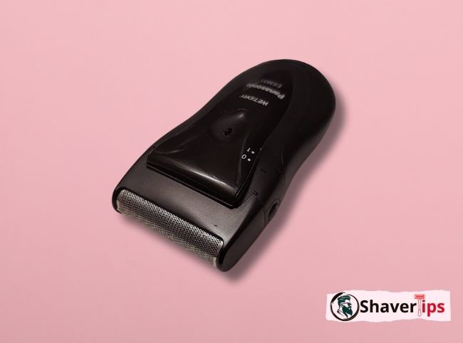 Panasonic Travel Shaver front angle with logo