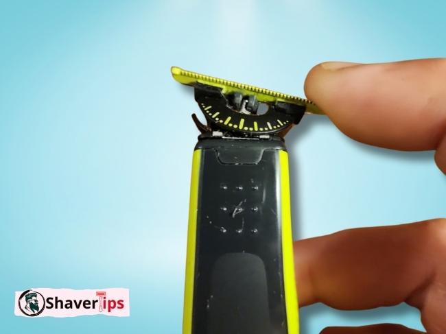 Philips Norelco shaver at an angle view