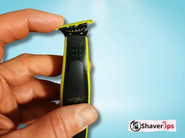 Side view of Philips Norelco electric shaver